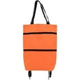 thumbnail image 6 of 2 in 1 Lightweight Collapsible Shopping Cart,Folding Shopping Bag Cart with Wheels Reusable Shopping Bags Grocery Bags Shopping Travel Bag on Wheels for Women or Men Travel Home Kitchen, 6 of 9