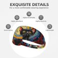 thumbnail image 3 of Black Cat Psychedelic Art Headbands for Women Men, Workout Elastic Sweat Band for Yoga Running Cycling Gym Exercise Non Slip Head Bands for Women's Hair, 3 of 5