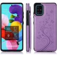 thumbnail image 3 of Phone Case for Samsung Galaxy A51 4G with Tempered Glass Screen Protector Card Holder Wallet Cover Stand Flip Leather Cell Accessories Glaxay A 51 Gaxaly M40S 51A A515F S51 Cases Women Girls Purple, 3 of 14