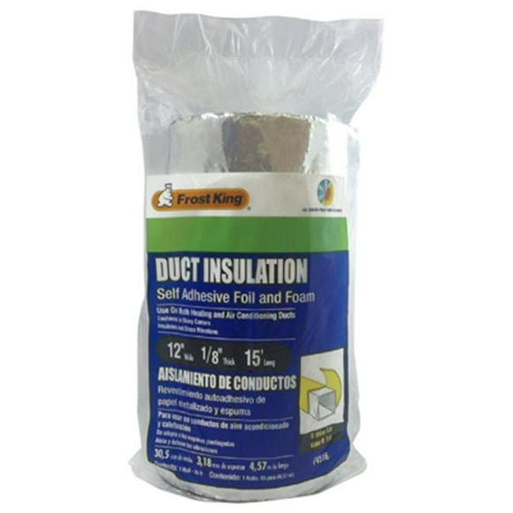 Thermwell Products 0.13 in., 1 x 15 ft. Foam & Foil Duct Insulation