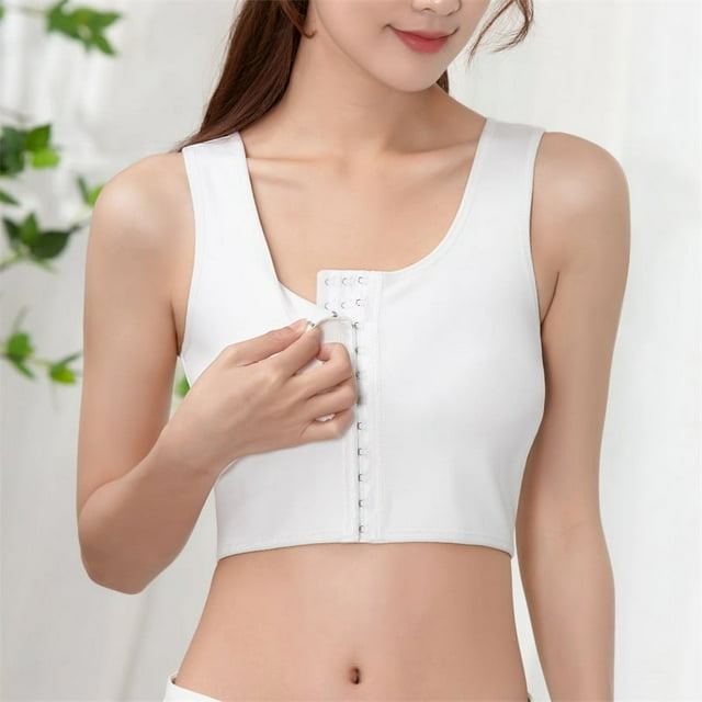 Faja de pecho grande que muestra el pecho pequeño y plano Ropa interior para mujer Hebilla de voleibol Les Shaping Chest Sports Chaleco moldeador fino antivibración