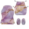 thumbnail image 4 of SCRAWLGOD Marble Print Golden Violet Pattern Gaming Chair Cover with Armrest Cover, Elastic Computer Reclining Chair Slipcover Removable Computer Chair Cover Non Slip Desk Chair Seat Protector, 4 of 7