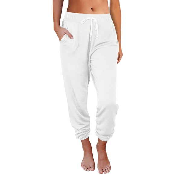 Pantalones deportivos AUTOMET Resort Wear 2025 para mujer, color blanco, talla L
