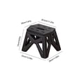 thumbnail image 3 of EGNMCR Heavy Duty Black Folding Plastic Step Stool With Geometric Structure Portable Non Slide Stool For Home Camping Outdoor Use Plas tic folding sto ol, 3 of 6