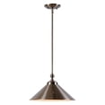 thumbnail image 1 of Kenroy Home Conical Brushed Steel 1 Light Pendant, 1 of 9