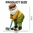 thumbnail image 6 of ICERUN 3Pcs Garden Gnomes,Resin Golf Dwarf Fairy Garden Accessories,Lawn Centerpiece Gnomes Garden Statues for Outside, 6 of 7