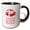 Black/White, variant on 3drose, Woman Lips, the Flag of Denmark. Danish Kiss Text. Patriotic Gift, 11oz Two-tone Blue Mug