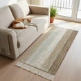 thumbnail image 3 of Entryway Door Mat 2'x 4', Brown Grey Non Slip Washable Throw Rug with Tassels, Farmhouse Gray Barn Wooden Vintage Striped Woven Reversible Indoor/Outdoor Rug for Doormat, Porch, Kids Room, 3 of 9