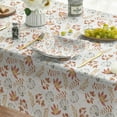 thumbnail image 4 of Fall Tablecloth 60x84 Inch, Thanksgiving Autumn Harvest White Pumpkin Orange Leaf Table Cover for Party Picnic Dinner Decor, 4 of 6