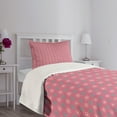 thumbnail image 3 of Ambesonne Floral Quilted Bedspread Set 2 Pcs, Big Small Flower Motifs, Twin Size, Pink Teal White, 3 of 5