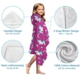 thumbnail image 7 of Cartoon Unicorn Pattern Hooded Bath Towel，50"x30" for Ages 3 To 12 Kids, Quick Dry Lightweight Soft Microfiber Hood Beach Towel Cover Up for Kids, 7 of 7