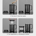 thumbnail image 3 of Billuyoard Frascos de vacío de acero inoxidable de 500ml, botella térmica con asa, soporte para Infusor de té, tapa, taza, taza de leche para Teteras Plata, 3 of 6