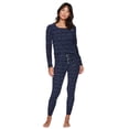 thumbnail image 4 of Avalanche Women's Modern Stars Waffle Knit Thermal Pajama Set, 4 of 4