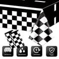 thumbnail image 2 of Poqirzan 146PCS Race Car Party Tableware Set Racing Car Plates and Napkins Party Supplies Black and White Checkered Race Car Birthday Party Decorations Car Tablecloth Paper Plates Nap, 2 of 8