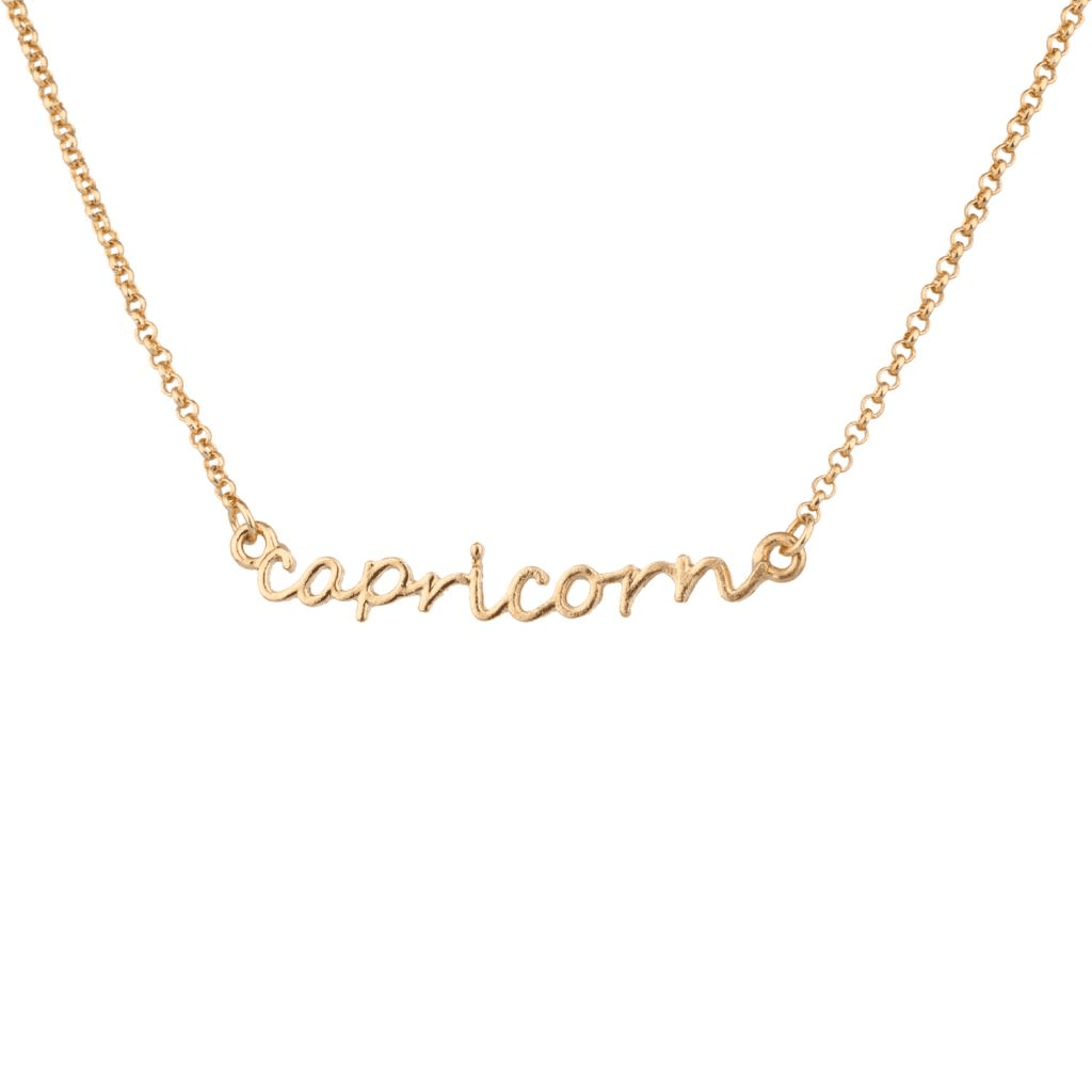 Capricorn word outlet necklace