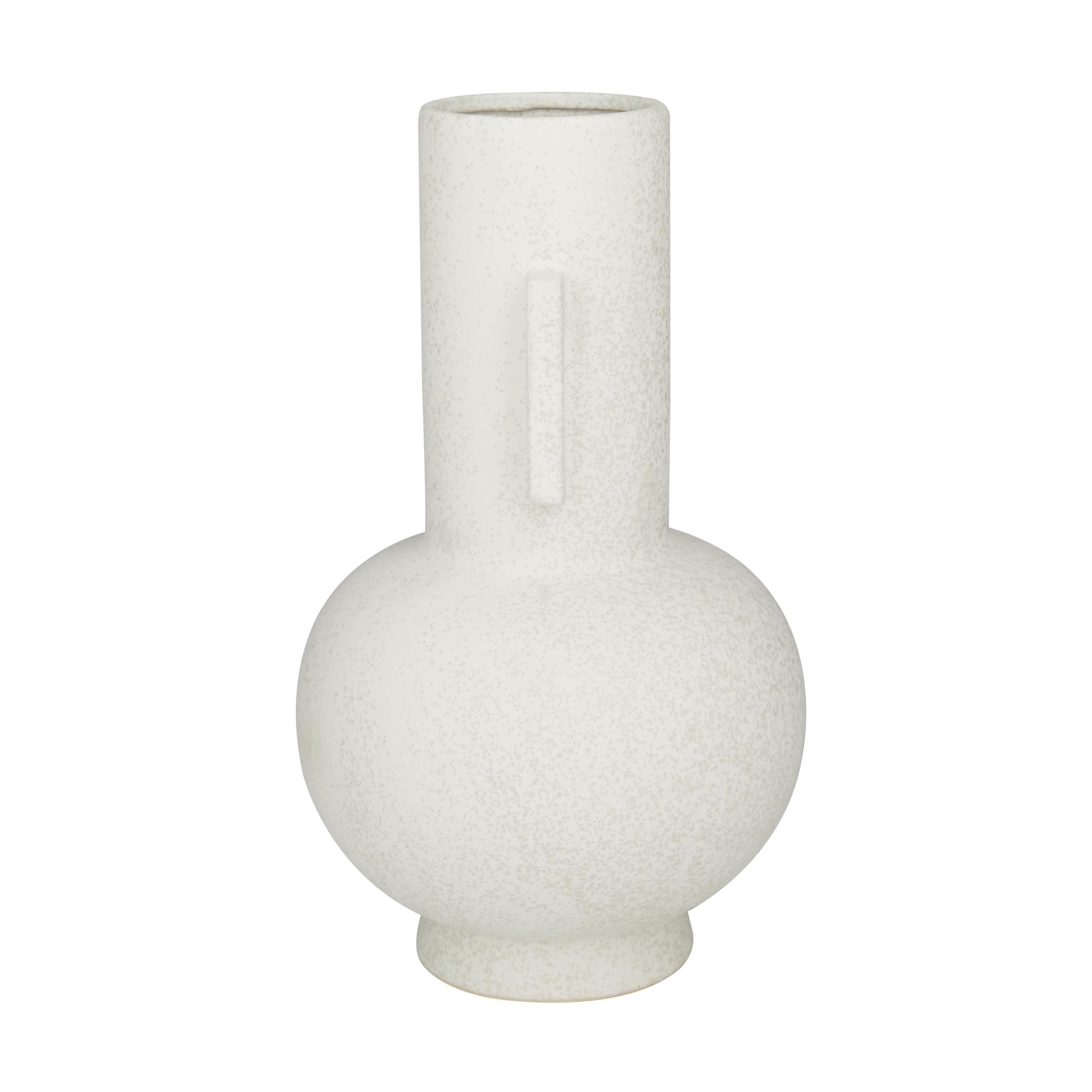 CosmoLiving by Cosmopolitan 15" Handmade White Ceramic Vase