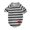 Gray, variant on LOLIPPYY Breathable Cotton Dog Shirt Striped T-Shirt Puppy Outfit Pet Clothes Size XL for Small to Medium Dogs