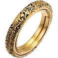 thumbnail image 3 of Creative Retro Punk Astronomical Sphere Ball Ring Cosmic Finger Ring Couple Lover Jewelry (gold, 7), 3 of 4