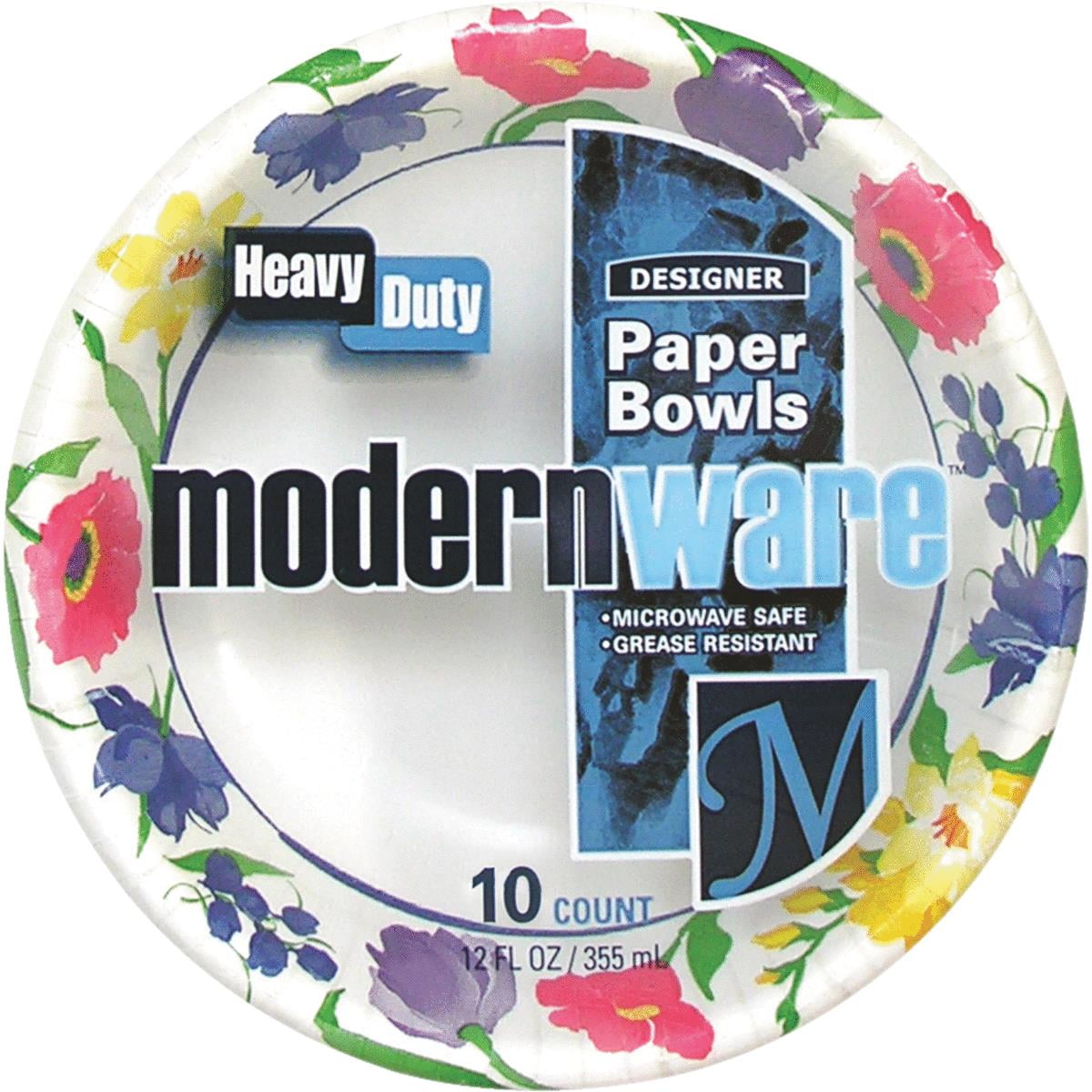 AJM 12 Oz. Modern Ware Paper Bowls (10 Count) DB12MW032010AGI Walmart