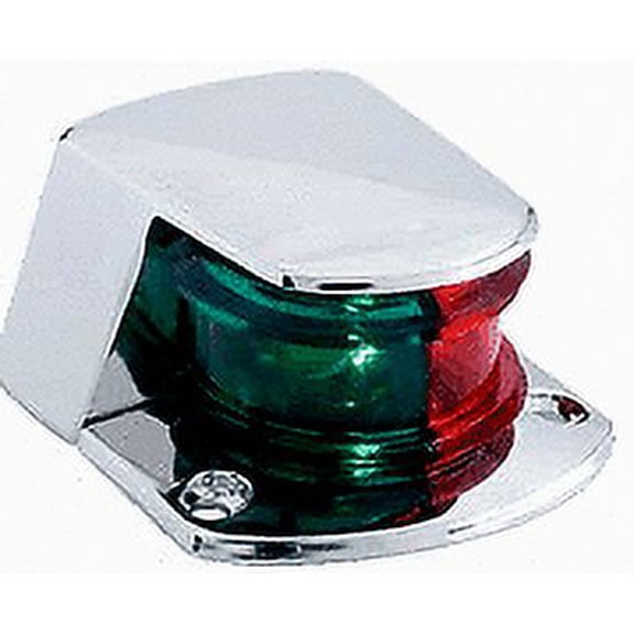 Marpac 7-0841 Combo Bicolor RED GREEN Navigation Bow Light Chrome Plated Zinc
