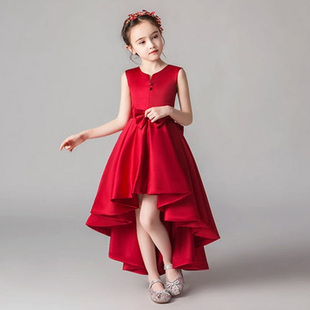 Conjunto de princesa de dos piezas de manga larga, vestido infantil largo irregular