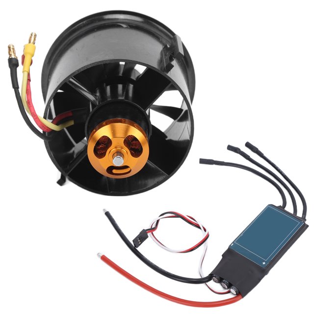 Conjunto de ventilador con conductos edf de motor de 2600kv, Motor Qx de alta dureza 70 mm conjunto edf estable de alta eficiencia para avión rc