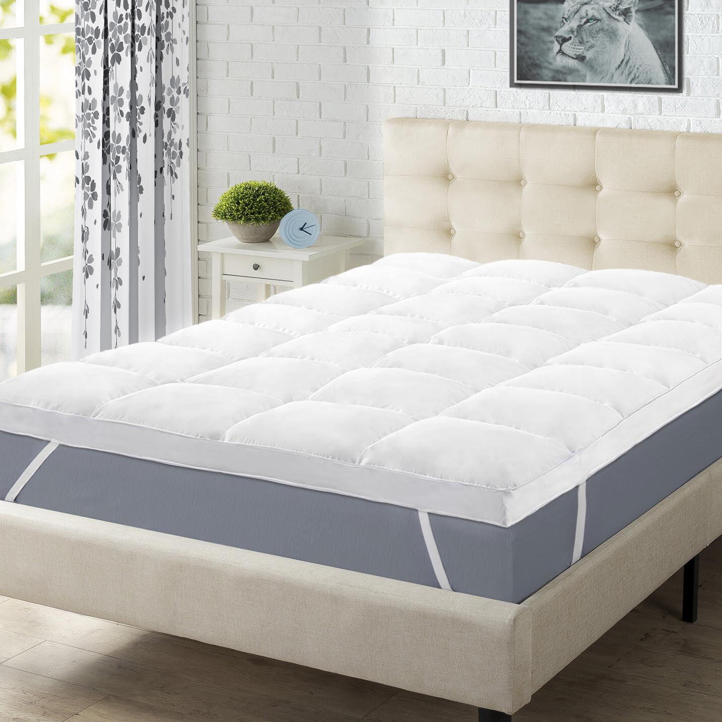 Details about   1" Quality Bamboo Memory Foam Mattress Topper Non-Allergenic Size Available King 