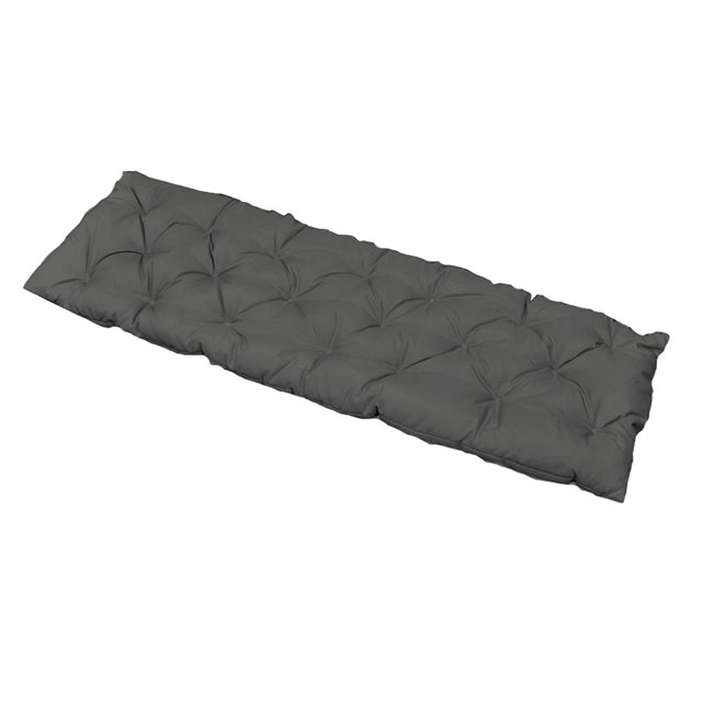 Cojín Largo de Silla de Jardín Sunnimix Asiento de Mimbre Gris 150x50cm