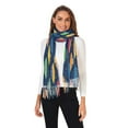 thumbnail image 2 of FORMRS Womens Scarf Winter Soft Long Big Warm Shawls Wrap Tassel Scarves, Rainbow Space Cat, 2 of 9