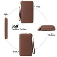 thumbnail image 3 of Sac à Main pour Femmes, Sac à Fermeture Éclair en Cuir Blindé RFID, 3 of 5