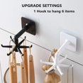 thumbnail image 4 of 4Pcs 360° Rotating Folding Hook, Self-Adhesive 180°Vertical Flip Waterproof Utility Hook, Wall Mounted Kitchen Utensil Hanging Rack, Easy to Use for Home Office Travel, 4 of 6