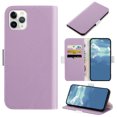 thumbnail image 1 of Allytech for iPhone 11 Pro Wallet Case,Candy Color Leather Magnetic Flip Cover with Kickstand Card Slots,Shockproof Phone Case,Purple, 1 of 10