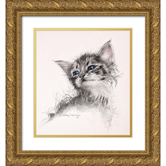 Harrison, Lesley 12x13 Gold Ornate Wood Framed with Double Matting Museum Art Print Titled - Mine Merle