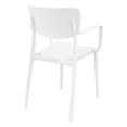 thumbnail image 3 of Compamia Lisa Outdoor Dining Arm Chair in White Finish, 3 of 8
