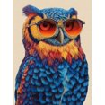 thumbnail image 1 of Qisvanset Glasses Owl Canvas Print 12x16 Inch Coffee Shop Art, 1 of 8
