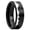 Black-Black Sand+Silver Montain Pattern, variant on 8mm Black Wedding Band with Silver Mountain Degisn, Black Sand Pattern Inlay Tungsten Ring for Men Women, Flat Cut Edge, Comfort Fit, Size 9
