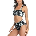 thumbnail image 3 of Womens Printed High Waisted Two Piece Bikini Swimwear Swimsuits Sets, 3 of 6