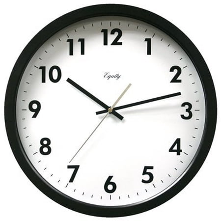 Equity 25509 Commercial Wall Clock, Black, 14-in. - Quantity 4