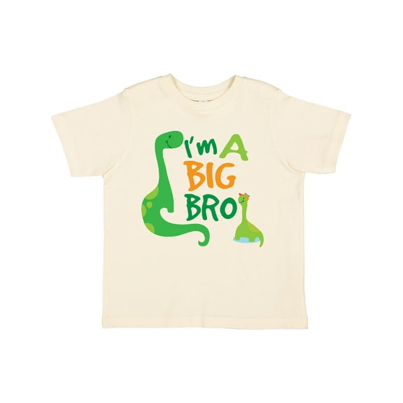 Inktastic I'm a Big Bro Dinosaur Boys Brother Announcement Boys Toddler T-Shirt