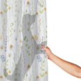 thumbnail image 4 of Floral Shower Curtain for Bathroom Flower Funny Dog Shower Curtains for Bathtub Rustic Botanical Plant Waterproof Polyester Fabric Shower Curtain with Hooks 72x72 Inches, 4 of 6