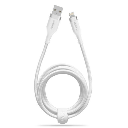 Liquipel Powertek iPad & iPhone Lightning Charger Cable, Fast Charging 6ft MFI, Premium White
