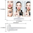 thumbnail image 3 of Lighted Makeup Mirror with 21 LED Lights, Make Up Vanity Mirror with 3X/2X/1X Magnification and Touch Screen, Cosmetic Trifold Table Eye Magnifying Makeup Mirror, 3 of 8