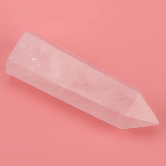 Hexagonal flúor varita fluorita fluorita hexagonal piedra rosa cristal varita hexagonal cristal de grava curació