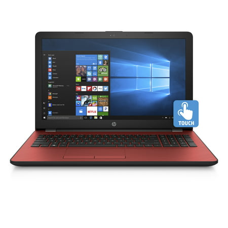 HP 15 Laptop Touchscreen, Intel Pentium, Intel UHD Graphics 610, 500GB HDD, 4GB SDRAM, Scarlet Red,