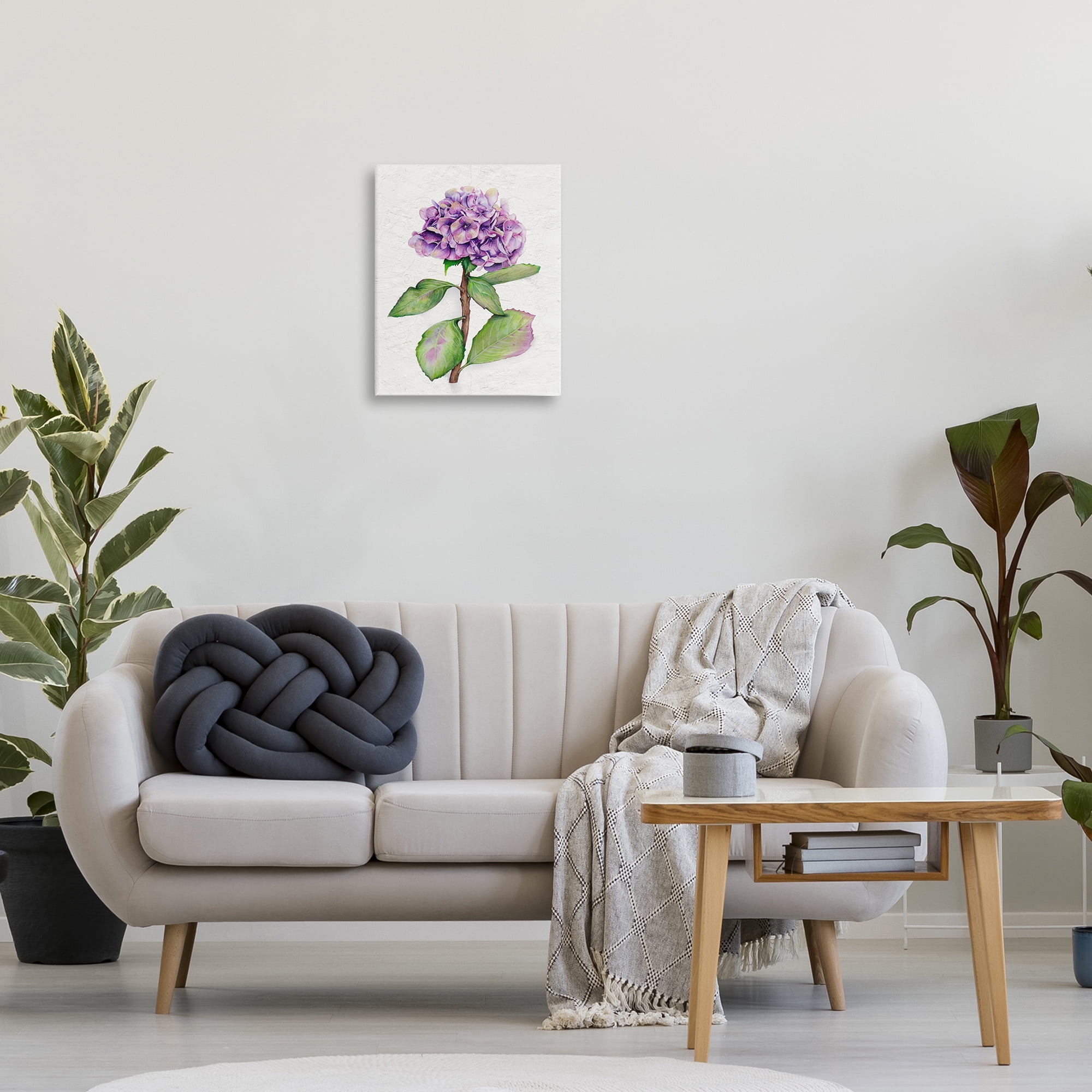 Stupell Industries European Style Hydrangea Botanical & Floral Painting Gallery Wrapped Canvas Art Print Wall Art, 16 x 20