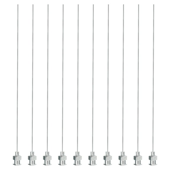 Uxcell 10 Pcs 22G 5 Inch Blunt Tip Dispensing Needle with Lure Lock for Refilling Liquid Inks Adhesives