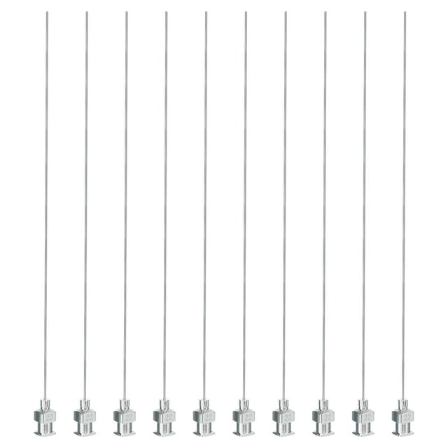 Unique Bargains 10 Pcs 22G 5 Inch Blunt Tip Dispensing Needle with Lure Lock for Refilling Liquid Inks Adhesives