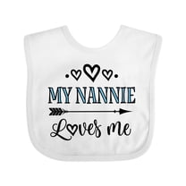 Inktastic My Nannie Loves Me Granddaughter Boys or Girls Baby Bib