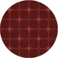 thumbnail image 1 of Ahgly Company Machine Washable Indoor Round Transitional Maroon Red Area Rugs, 6' Round, 1 of 7