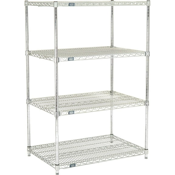 Nexel Quick Adjust Wire Shelving, Poly-Z-Brite, 72 x 18 x 63